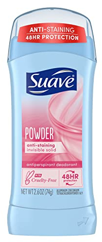 SUAVE DEO Suave polvo protección 24 horas barra desodorante antitranspirante sólido invisible Polvo 2.6 Oz Polvo