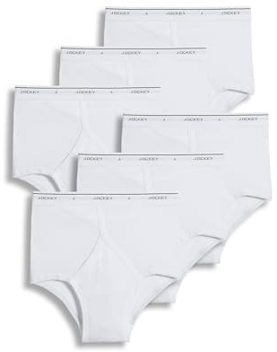 Jockey Men's Underwear Big Man Classic Briefs - Pack of 6, White, Größe: 48