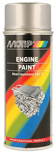 Peinture pour Moteur Motip - Bombe Aérosol Spray de Peinture pour Moteur Auto Moto - Aluminium - 400 ml - Ref. 04093