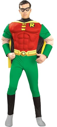 Rubies Costume officiel DC Comic Robin Deluxe pour adulte, personnage du film Batman, taille M, vert Halloween