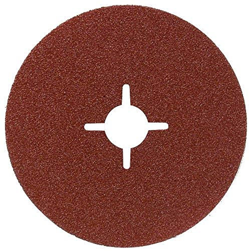 Bosch 2609256252 Fibre Sanding Disc for Angle Grinder Clamped for Wood and Metal 125mm Disc 22mm Bore 80 Grit