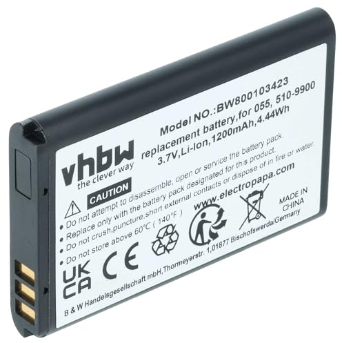 vhbw Batterie Compatible avec Toshiba CAMILEO P100 HD, Air 10, P100, P10, B10 Pocket, P20, B10 Appareil Photo (1200mAh, 3,7V, Li-ION)