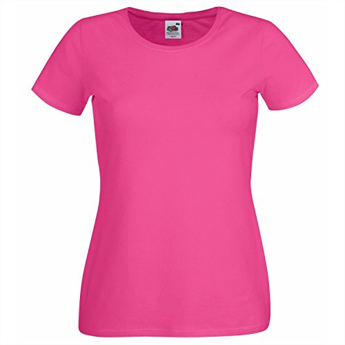Fruit of the Loom Women's Original T. T-Shirt, Fuchsia, 14 (Manufacturer Size:Large)