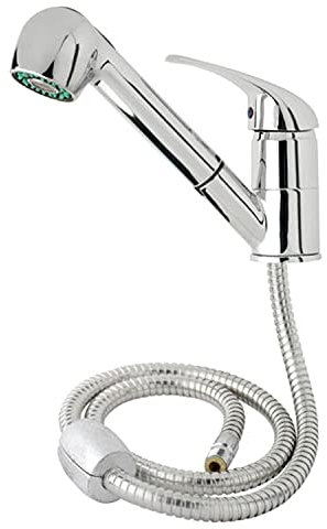 WOLFPACK LINEA PROFESIONAL - Monomando Línea Flow Fregadero Telescópico Con Cartucho Ceramico Ø 40 mm.