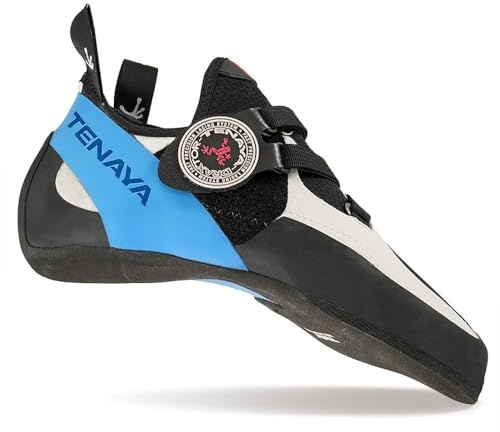 Tenaya Oasi Pieds de Chat Climbing Shoes Chaussures d'escalade, Mixte, 41005-120, Blanc - Bleu, 11 UK