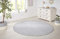 Hanse Home Nasty Teppich Rund – Wohnzimmerteppich Flauschiger Kurzflor Einfarbig Unifarben für Esszimmer, Wohnzimmer, Kinderzimmer, Flur, Schlafzimmer, Küche – Uni Silber, 200cm