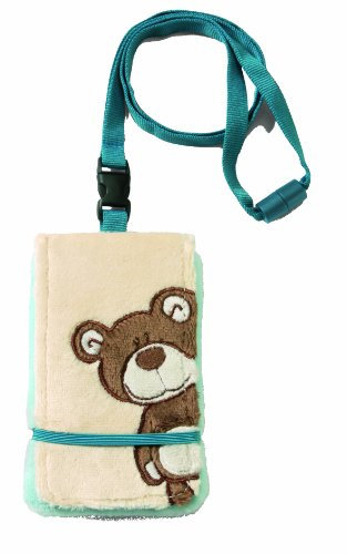 NICI 32848 - Handytäschchen Bär Dunkelbraun Plüsch 7 x 12 cm