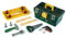 Theo Klein 8305 Bosch Werkzeugbox I Mit batteriebetriebenem Akkuschrauber Ixolino und zahlreichem Zubehör wie Hammer, Säge, Rollgabelschlüssel I Maße: 32 cm x 20,5 cm x 15 cm