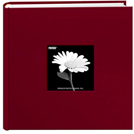 Fabric Frame Cover Photo Album 200 Pockets Hold 4x6 Photos, Champion Burgundy