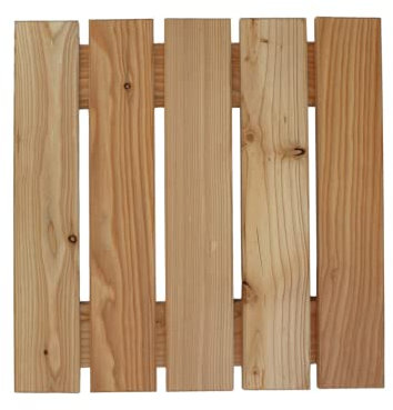 Gartenwelt Riegelsberger 10 Stück Premium Terrassenfliese Lärche 50x50x4cm Holzfliese Balkonfliese Fliese Terrasse Balkon