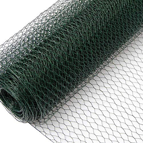 Niederberg Metall 25m x 75cm Maschendrahtzaun Grün - 25x25 Drahtgitter Zaun - Hasendraht Verzinkt