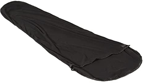 Eurohike Deluxe Fleece Mummy Sleeping Bag Liner with Drawcord Hood, Mummy Sleeping Bag Liner, Fleece Sleeping Bag Liner, Portable Travel Sheets, Travel Essentials, Camping Equipment