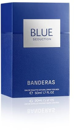 Banderas Perfumes - Blue Seduction - Eau de toilette for Men - Long Lasting - Fresh and Casual Fragance - Woody and Aquatic Notes - Ideal for Day Wear - 50 ml