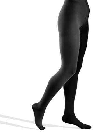 TONUS ELAST 23-32 mmHg Kompressionsstrumpfhose mit Fußspitze, Medizinische Klasse II, KKL 2 Stützstrumpfhose für Damen & Herren (XL, 170-182 cm, Schwarz)