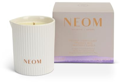 NEOM - Intensive Skin Treatment Candle | 4.93 Fl Oz (140gr) | Lavender, Chamomile & Patchouli | Massage Oil Candle for Sleep | 100% Natural Fragrances | Nourish & Soften | Signature Sleepy Scent