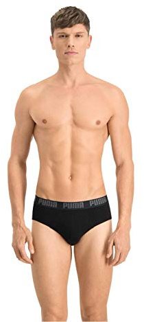 PUMA Herren Mens Everyday Briefs Unterwäsche, Black / Black, L EU