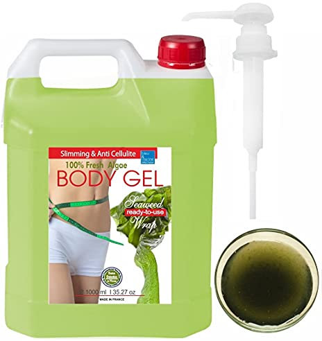 bleu & marine Bretania - Gel d'Enveloppement Minceur Anti-cellulite 1000ml | Soin Visage, Corps & Bain | Traitement Peau Grasse, Acné, Détox | Concentré de Mer, Transparente, 1 l (Lot de 1)