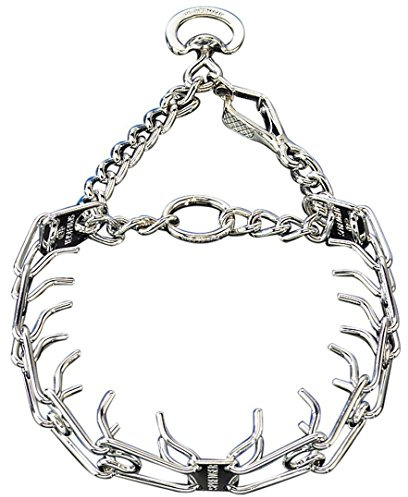 Herm Sprenger Chrome Plated Steel Training Prong Collar with Quick Release Snap for Dogs, 23in (58cm) x 3.2mm, (Neck Size UP to 19 inches)