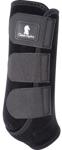 Classic Equine ClassicFit Sling Boots, Front (Black, Medium)
