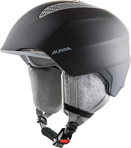 Alpina Grand JR - Sicherer, Leichter, Stoßabsorbierender & Individuell Anpassbarer Skihelm Für Kinder, Black, 51-54 cm