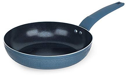 URBN-CHEF Diamond Ceramic Teal Blue Induction Cooking Saucepans Frying Pans Pots (28cm Frying Pan)