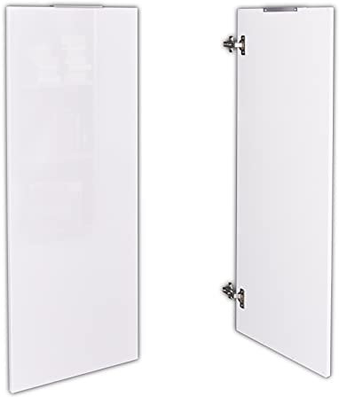 Schranktüren Türen-Set Drehtüren Holztüren Hochglanz Weiß Türen B 39,6 cm x H 102,8 cm x T 1,8 cm Set 2 tlg.