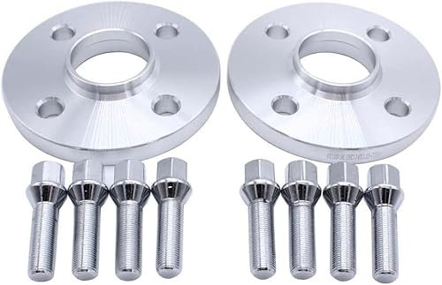 SHLPDFM 2 Stück 15mm Spurverbreiterung Distanzscheiben Set Ø56,1 4x100mm mit 8 Stück Radschrauben M14x1,25 für MINI Cooper (&S) 2006-14