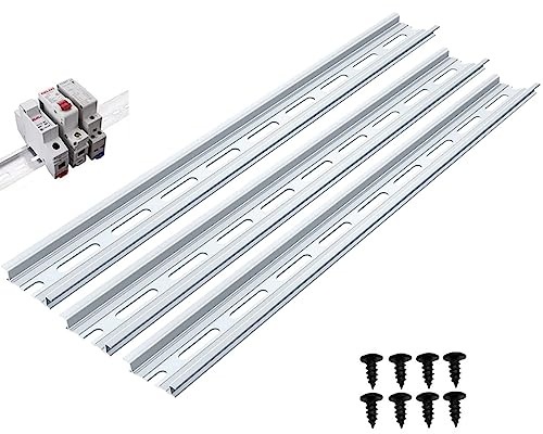 Greluma 3 Stück 30 cm DIN-Schiene, Aluminium-DIN-Schiene für Elektrische Schaltschränke - Breite 35 mm, Höhe 7,5 mm, Dicke 1,2 mm