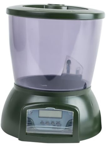 DOITOOL Automatischer Fischfutterspender Mit LCD-Display Robuster Futterautomat Für Aquarien Und Teiche Zeitgesteuerte Fütterung Für Gesunde Fische Geeignet Für Trockenfutter Ohne