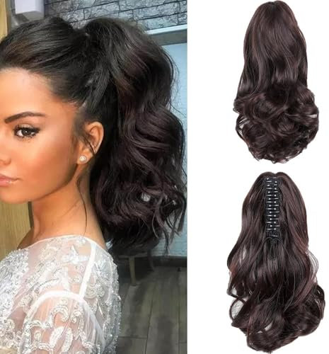 RPAEOY Coda Capelli Ricci Ondulati Clip Artiglio Posticcio Sintetico Naturale Acconciatura Coda Cavallo Estensione Capelli