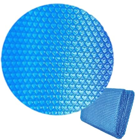 Telo solare per piscina, rotondo, 240 cm, copertura solare per piscina, copertura solare, resistente ai raggi UV, antivento, impermeabile, antipolvere