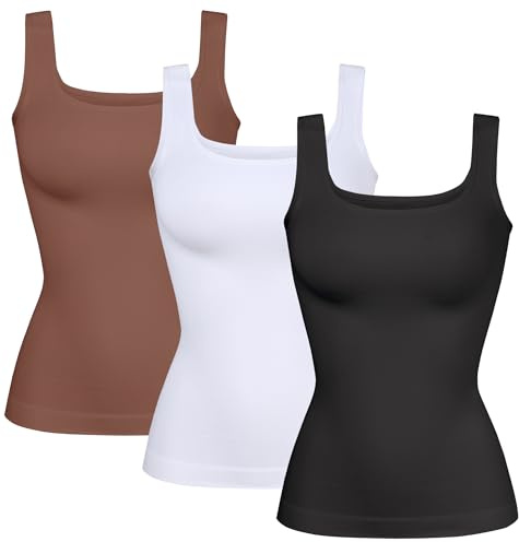 YIOIOIO Women Shapewear Tank Tops Tummy Control Compression Tops seamless Body Shaper Camisole