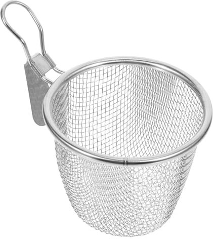 Homoyoyo Scolapasta Inossidabile Strainer Resistente Per Pasta e Verdure Con Manico Appeso Per Risparmio Spazio Utensile Da Cucina Versatile Per Frittura e Cottura Vapore