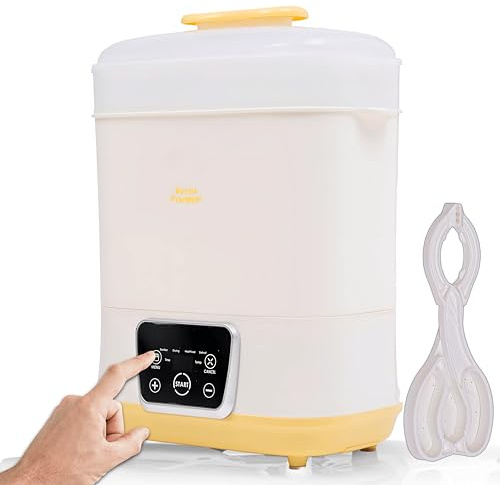 Goodscious Esterilizador y secador de viales eléctrico 6 en 1, se puede utilizar como calentador de botellas, descongelador, calentador de alimentos y desinfectante. Ajuste de temperatura y tiempo: