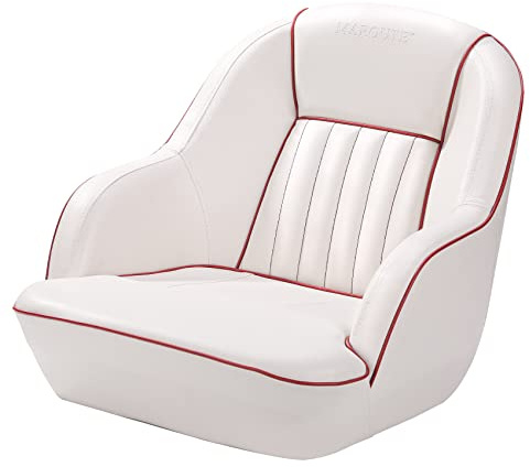 Captain Bucket Seat, 1PC Pontoon Boat Chair with Thickened Sponge Padding, Boat Captain Chair for Fishing Boats, Sightseeing Boats, Speedboat & Canoe