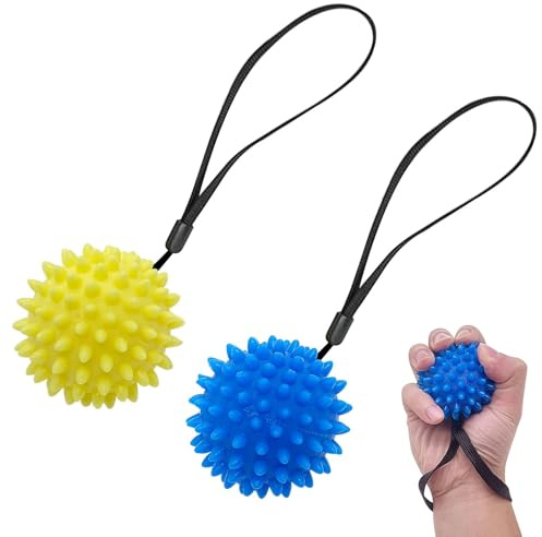 Skythrive 2 Piezas Pelota Antiestres Adultos Mano - 2 Niveles Fortalecedores de Mano, Pelota para Ejercicio Manos y Dedos