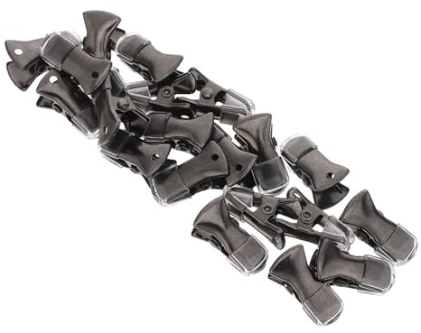 Milisten Lot de 20 Pinces Clips Métal Noires Légères et Portables pour Tissu et Chemise, pour Couture et Activités en Plein Air