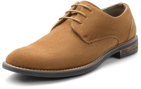 Bruno Marc Men's URBAN-08 Tan Suede Leather Lace Up Oxfords Shoes - 11 M US