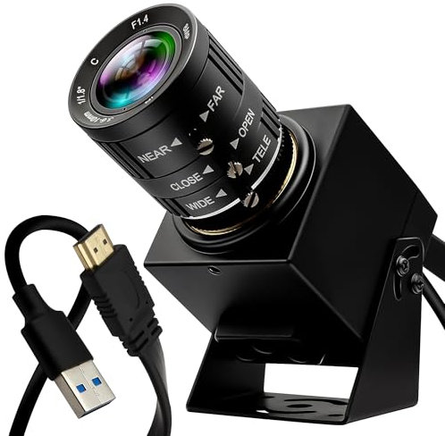 ELP 60fps HDMI USB Kamera 4K Hochgeschwindigkeits - USB3.0 HDMI Simultanausgabe PC - 3,6-10mm 3 Fach Manuelles Zoomobjektiv Nahaufnahme für Computer TV Projektor Monitor