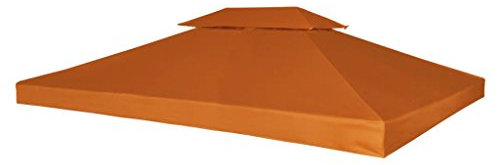 tidyard Pavillondach Ersatzdach Pavillonabdeckung Pavillon Zeltplane Gartenplane 310 g/m2 3 x 4 m für Festzelt Gartenzelt Gartenpavillon Terrakotta-Rot