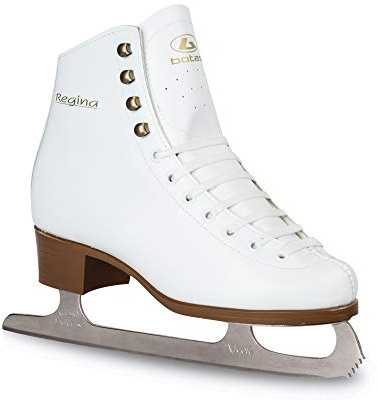 Botas - Model: Regina/Made in Europe (Czech Republic) / Ice Skates for Girls, Kids/Nicole Blades/Color: White, Size: Kids 13