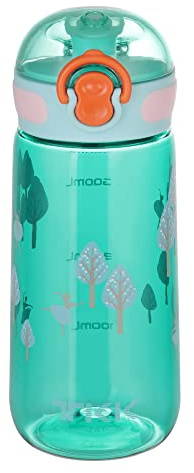 TKK 1005 Gourde pour enfant, 350 ml, anti-fuite, Tritan sans BPA, utilisable d'une seule main, avec passoire, bleue