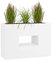 Pflanzwerk® Pflanzkübel Fiberglas Weiss Vista 52x75x27cm *Frostbeständige Blumenkübel* *Deutsche Premiumqualität* *Lotus-Effekt Imprägnierung*