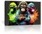 NOLLAM Bild auf Leinwand AFFE-Tier Bilder Graffiti Leinwand Gemälde Wandkunst Tiere Poster Und Kunstdrucke-3 weise Swag-Affen Wandbilder Für Wohnzimmer Dekoration60x90cm 24x35Innenrahmen