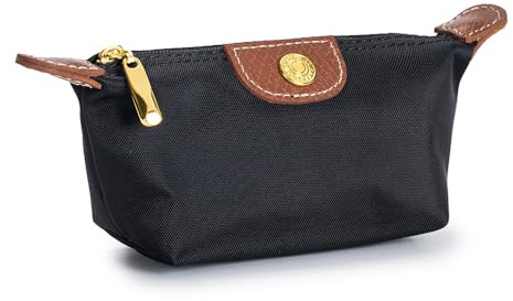 Zitokin Womens Unique Change Purse Vintage Nylon Zip Coin Wallet Mini Bag (Black)