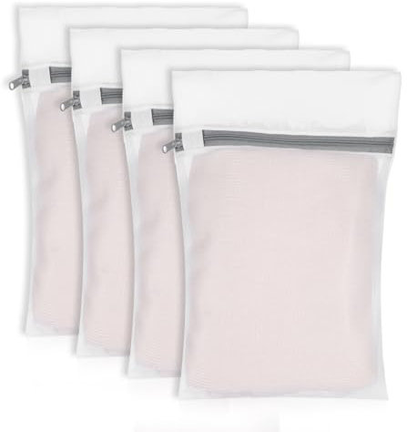 4Pcs Mesh Bra Laundry Bags for Protects Sensitive Laundry Mini Durable Lingerie Bags for Washing Delicates Machine for Underwear, Socks, Baby Clothes, Travel Organiser, Dirty Garment