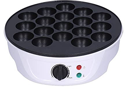 Fabricante de Takoyaki Eléctrico, Pan de Takoyaki sin Palo, una Máquina de Desayuno de Balón de 18 Hoyos Fácil de Usar, con Fruta, Chocolate, Huevos, Masa o Salchichas (Enchufe
