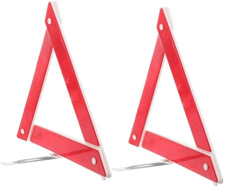 Generico 2 Pezzi Triangolo di Emergenza Triangoli di Avvertimento Cartello Riflettente di Avvertimento per Auto Segnale di Emergenza Cartello di Sicurezza per Auto Kit di Sicurezza per
