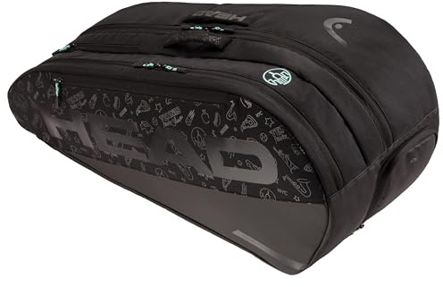 HEAD TOUR RACQUET BAG L NEON 2025, Black