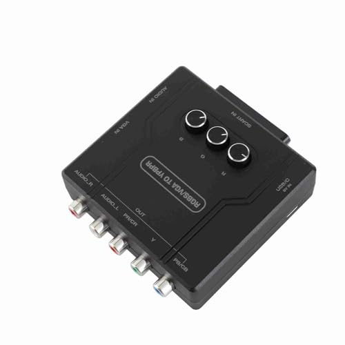 Dioche Rgb SCART Till RGBS VGA SCART Till YPBPR Component Converter för SFC, N64, MD & Saturn - Högkvalitativ Videoutgång med Justerbar Färgljusstyrka